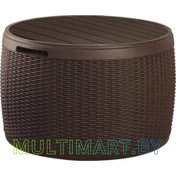 Стол Keter Circa Rattan Box (коричневый)